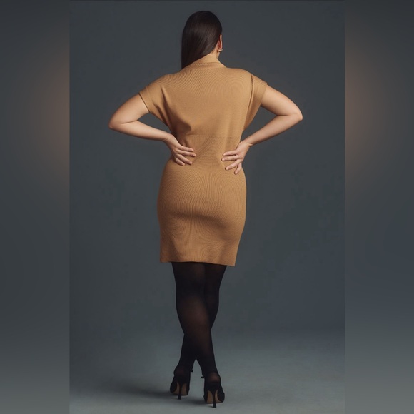 ✨ Anthropologie Mock-Neck Mini Dress Sz XL - Picture 2 of 11